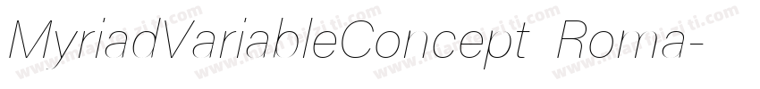MyriadVariableConcept Roma字体转换